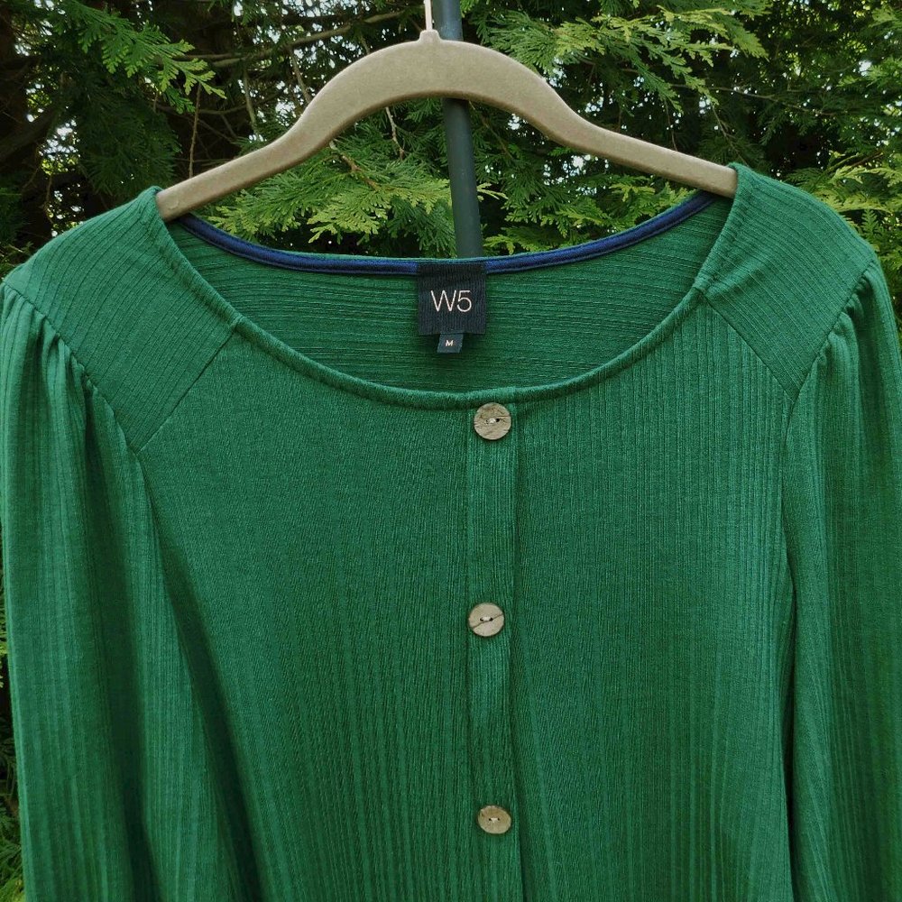 Anthropologie W5 Soft & Stretchy Rayon Blend Rib-Knit Top - Picture 2 of 3